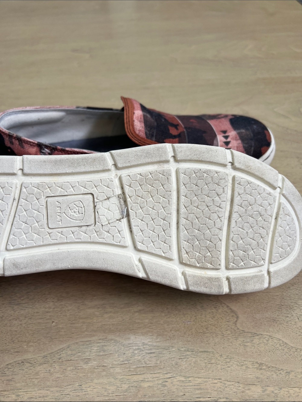 Ariat Rust and Black Buffalo Print Slip-On Moccasins - Picture 8 of 8